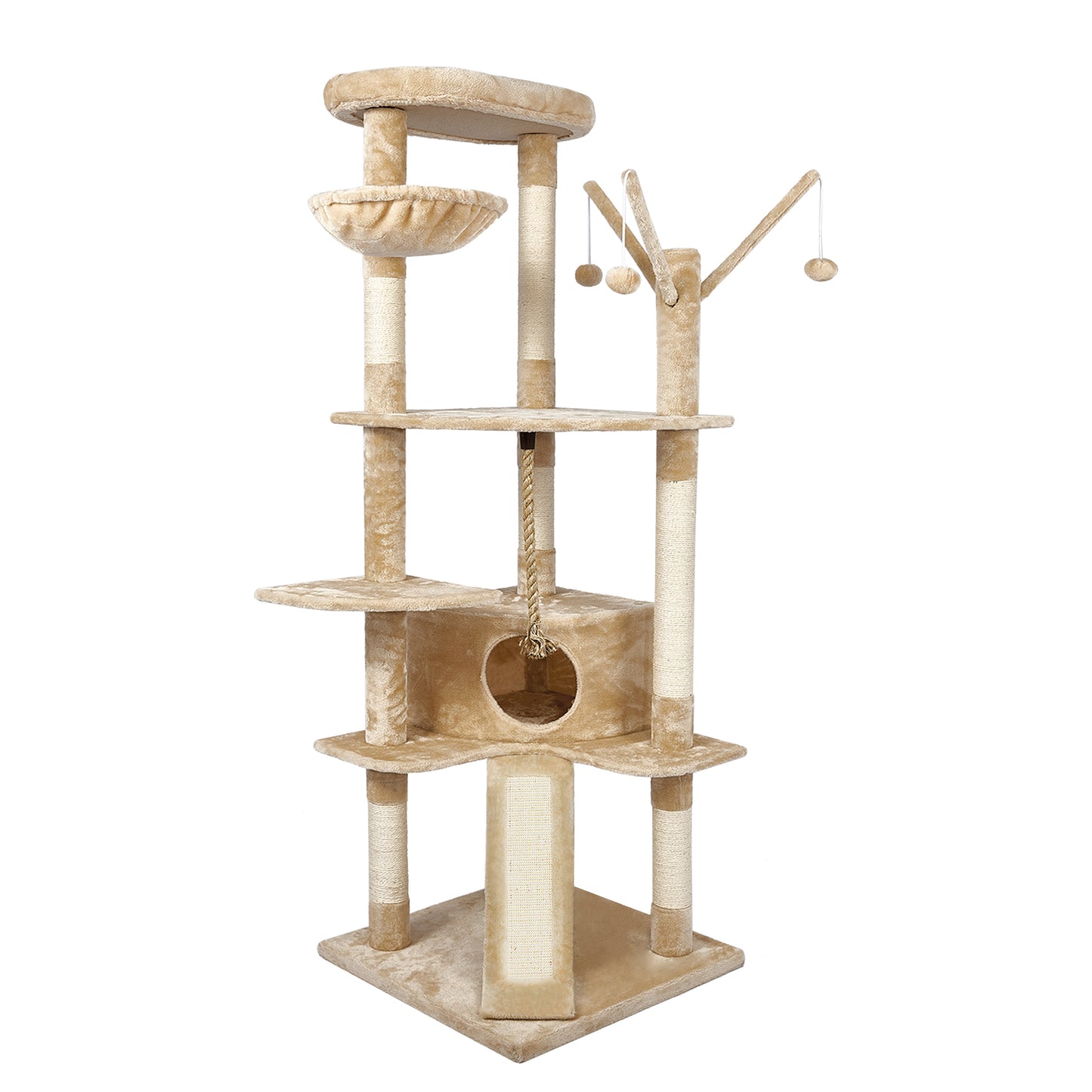 Cat Scratching Tree, Large Size, with Stairs, Berths and Jumping Platforms