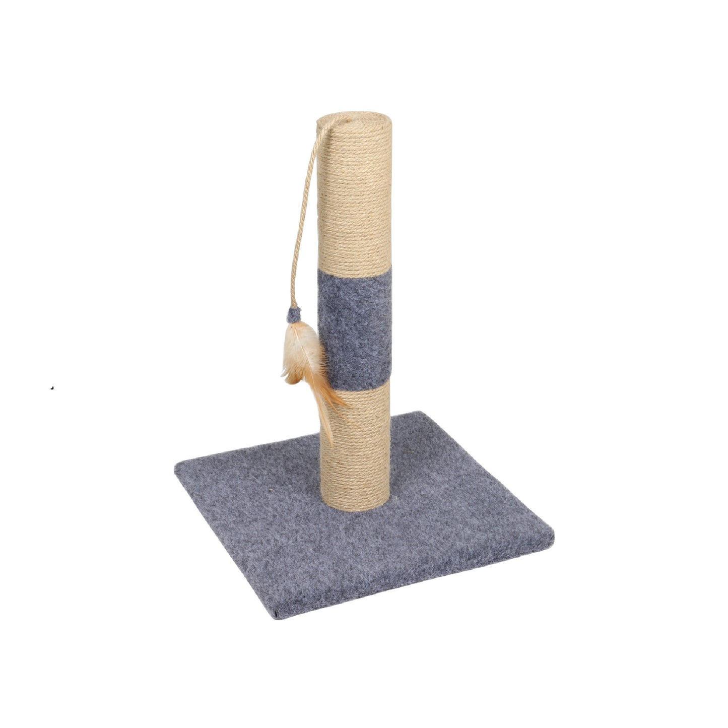 Mini Cat Scratching Tree, Has Cat Toy with Feathers