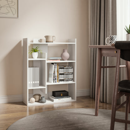 Bookshelf, Bookcase with 4-Tier Display Shelves Modern Wooden