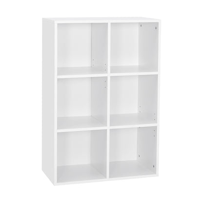 Modern Bookcase, 6 Opening Storage Cubes