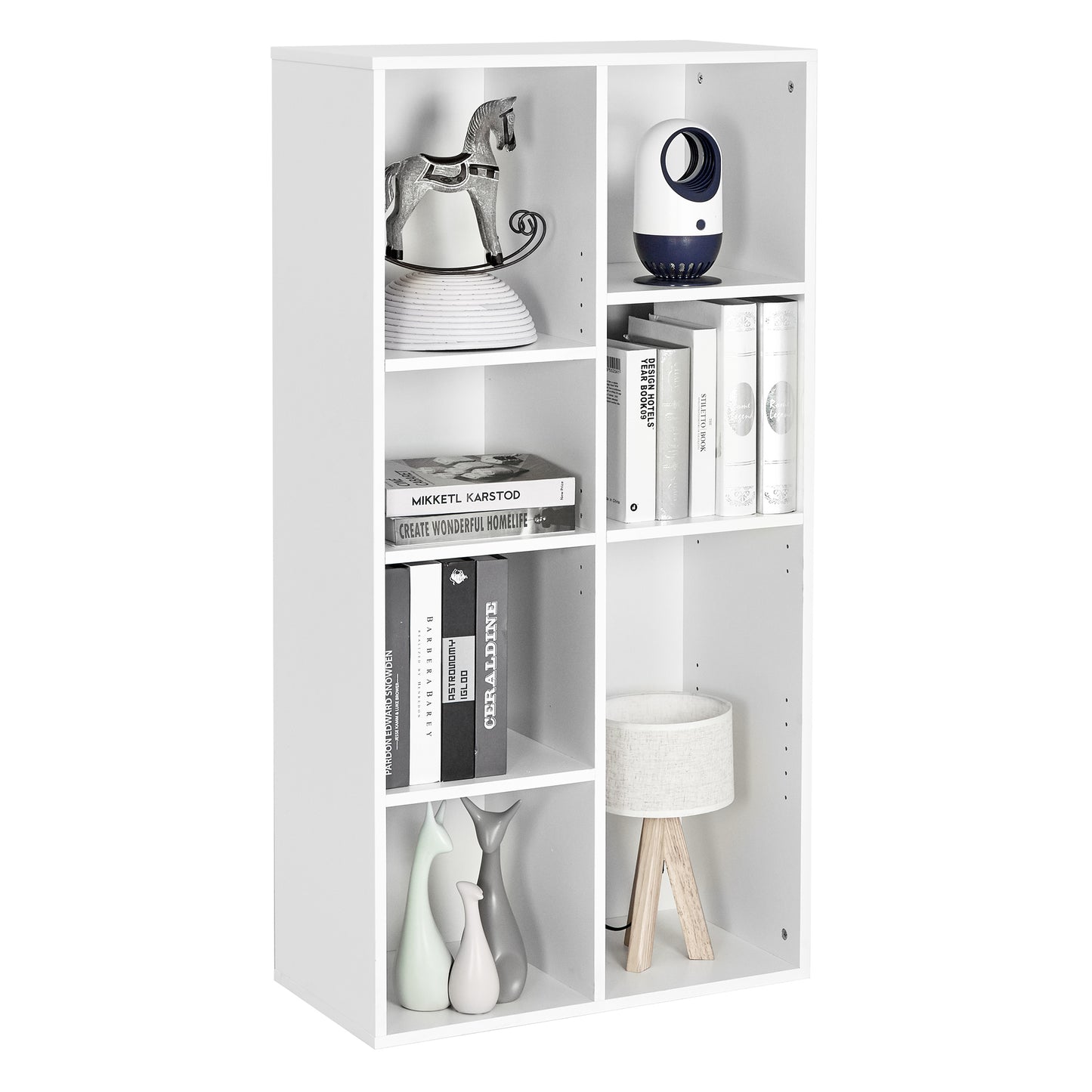 Modern Bookcase,8 Opening Storage Cubes